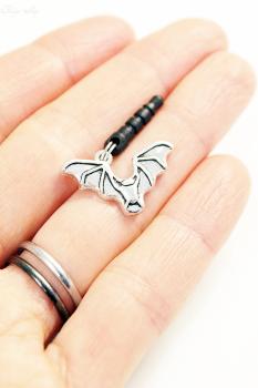 Handy-Staubschutz-Stecker mit Fledermaus Anhänger